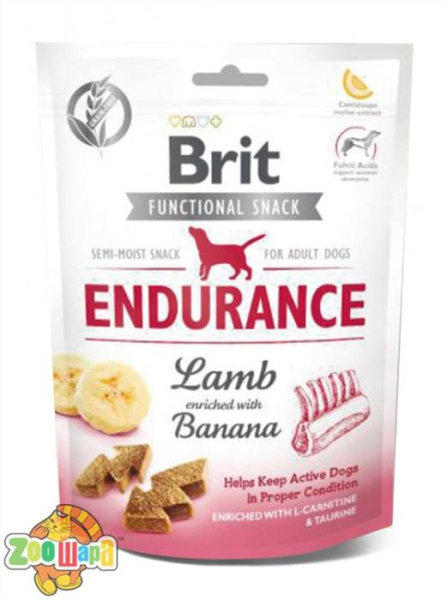 Brit Care Функціональні ласощі Brit Care Endurance для собак з ягням та бананом 150г арт.111424 (111424/0006), (1111158247)