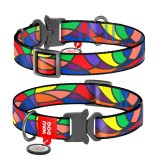 Collar Ошейник для собак нейлоновый WAUDOG Nylon c QR паспортом, рисунок