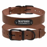 Bronzedog Ошейник для собак кожаный Classic с металлической фурнитурой коричневый. Размер XXS Обхват шеи 19-26,5 см. Ширина 1,0 см.