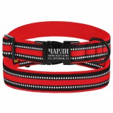 Bronzedog Ошейник для Собак Mesh с Металлической Пряжкой Красный, Размер L Обхват шеи 35-45 см. Ширина 2,5 см.