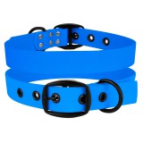 Bronzedog Ошейник для Собак Surf Водоотталкивающий с Защитным Полимерным Покрытием и Ременной Пряжкой Голубой. Размер S Обхват шеи 25-33 см. Ширина 1,6 см. (арт. 35/6132/Т)
