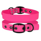 Bronzedog Ошейник для Собак Surf Водоотталкивающий с Защитным Полимерным Покрытием и Ременной Пряжкой Розовый(арт. 35/6137/Т)