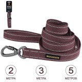 Bronzedog Поводок для собак Сotton рефлекторный х/б брезент черри. Размер S(2) Длина 300 см. Ширина 1,6 см.