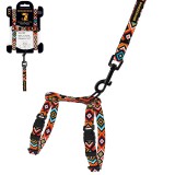 Bronzedog Шлея с Поводком для Котов и Мелких Собак Urban Гуцульская Оранжевая. Размер XS Обхват шеи 18-27 см. Обхват живота 23-37 см.