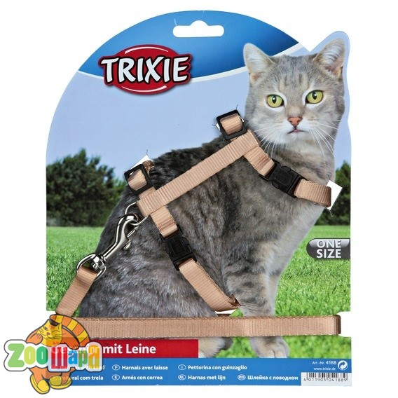 Trixie - Шлея с поводком "Cat Harness" (4188), (9937)