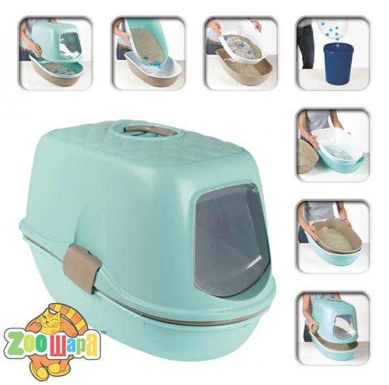 Trixie Туалет закрыт. для котов"Berto" с рамкой и сеткой 39*42*59см (40163), (1111145328)