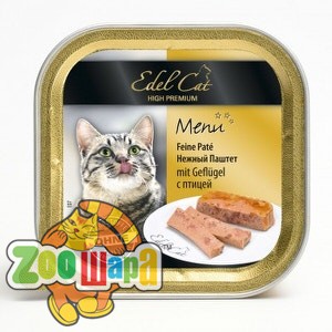 Edel Cat Cat влажный корм для кошек ПТИЦА (100 г) паштет (1000307/174043), (1111141061)