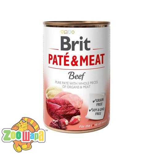 Brit Care Вологий корм для собак Бріт Пате енд Міт з олениною, 400 г, 100078 (100078/0328), (1111151341)