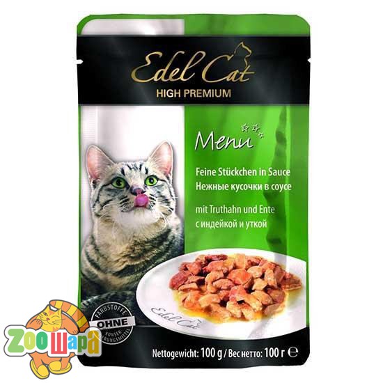 Edel Cat Edel Cat pouch 100g. индейка и утка в соусе (1002023/179963/1000309), (1111140245)