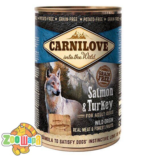 Carnilove Консерви Карнілав з м'ясом лосося та індички , 400 г (100132/529278), (1111148556)