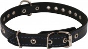 Мистер ГаФФ Ошейник прошитый с украш.(кожа)20мм/36-46см,ч/з/л Б/Р