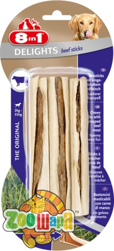 8in1 Палочки для собак с говядиной Delights Sticks (3 шт) (660443 /108856), (1111112401)