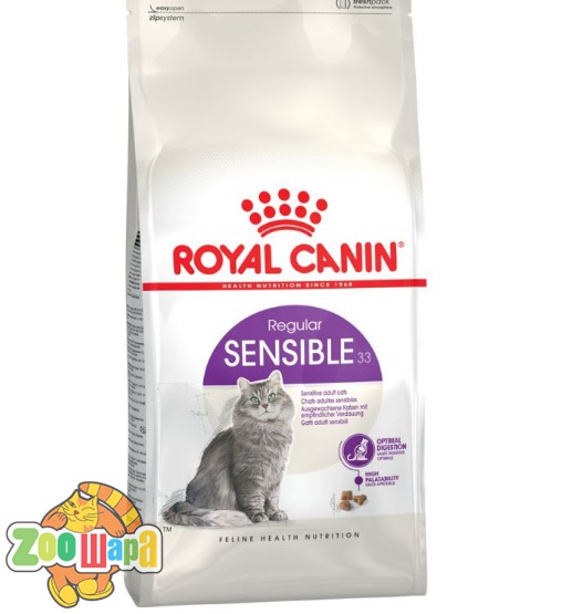 Royal Canin (Роял Канин) Сухой корм для кошек с чувствительным пищеварением от 1-7 лет SENSIBLE 2кг