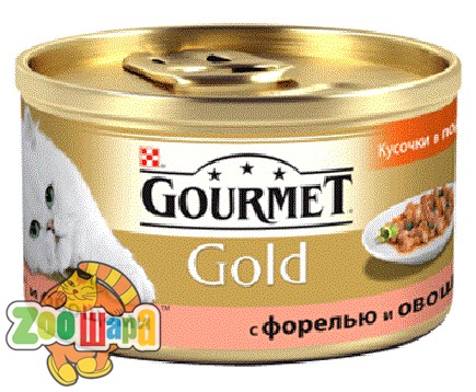 Gourmet Gold З форелью та овочами. Шмат у підливі. 85 г