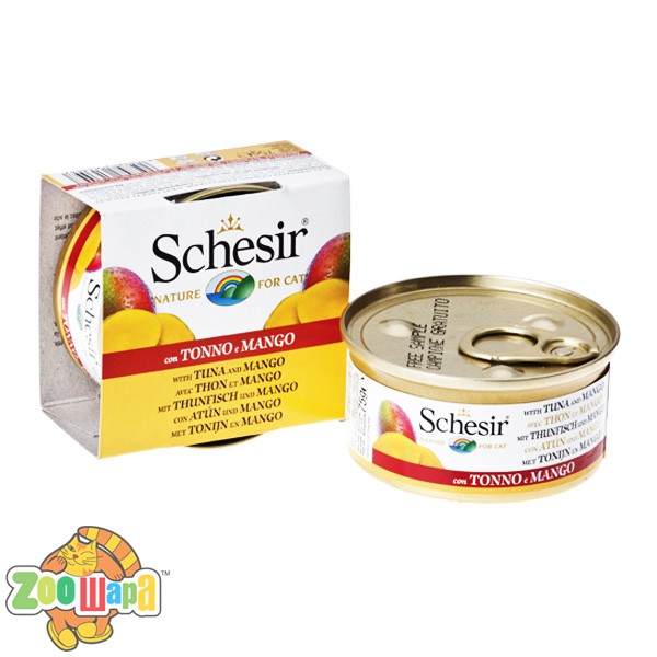 Schesir Влажный корм для кошек Tuna Mango тунец с манго (75 г)