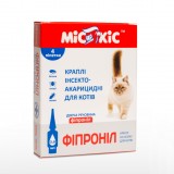 МиС КиС Капли на холку от блох и клещей для кошек ФИПРОНИЛ (0,8 мл)