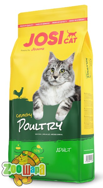 Josera Сухой корм для взрослых кошек JosiCat Crunchy Poultry с нежным мясом домашней птицы  (10 кг)