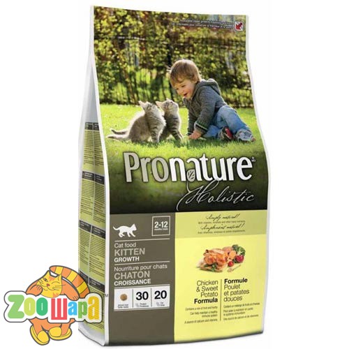 Pronature Holistic Сухой корм для котят всех пород Kitten Chicken&Sweet Potato курица и батат (340 г)