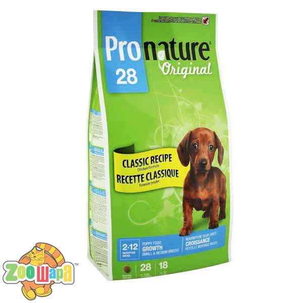 Pronature Original Сухой корм для щенков малых и средних пород Classic Recipe Puppy с курицей и рисом (2,72 кг)
