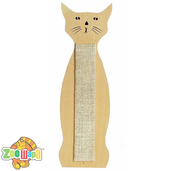 Flamingo Scratching Sisal Cat Shape (ФЛАМИНГО СИЗАЛЕВЫЙ КОТ) настенная когтеточка для котов 58х20х2,5 см
