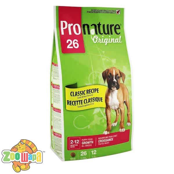 Pronature Original Сухой корм для щенков всех пород Classic Recipe Puppy с ягненком (0,35 кг)