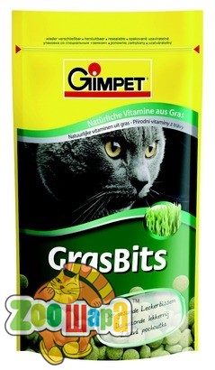 Gimpet GrasBits 40г/65шт витаминизиров. табл. с травой для кошек (G-417653/417271), (1111142196)