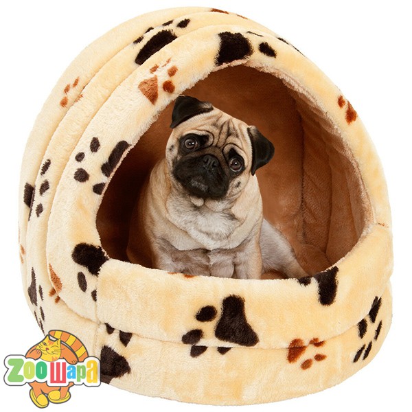 Flamingo Track ФЛАМИНГО ТРЕК домик для собак, бежевый 50х46х40см