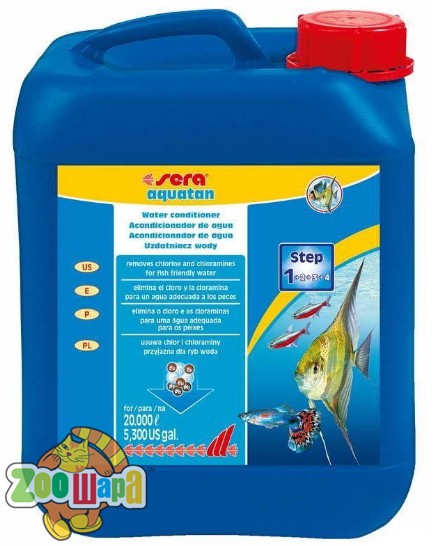 Sera Aquatan, 5л для подготовки водопроводной воды на 20000л