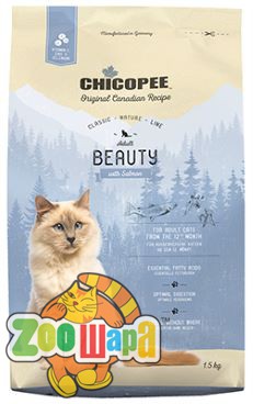 Chicopee Chicopee CNL Cat Adult Beauty Salmon 1,5 кг полнорационные корма для взрослых кошек - разработан специально для чистопородных