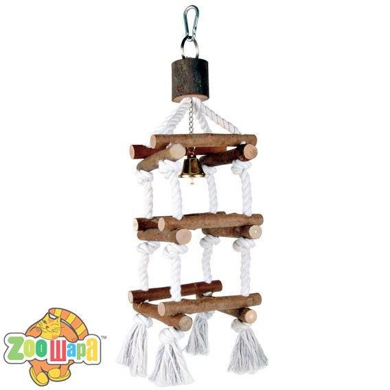 Trixie Лесенка с колокольчиком (дерево) 34 cм (5886), (1111119269)