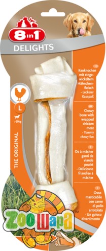 8in1 Кость с курин. мясом (1шт), L (20 см) (661268 /660317 /102472), (1111127715)