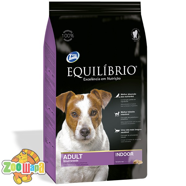 EQUILIBRIO Суперпремиум низкокалорийный корм для собак мини и малых пород 7,5кг