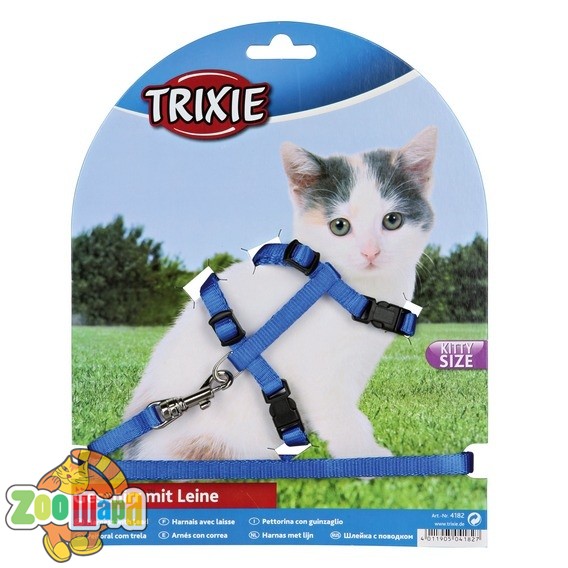 Trixie - Шлея с поводком для миниатюрных кошек и котят "Kitten Harness" (4182), (1111115132)