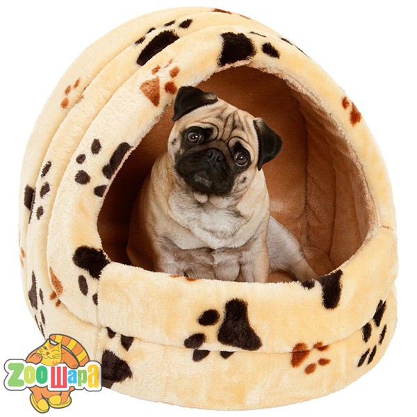 Flamingo Track ФЛАМИНГО ТРЕК домик для собак, бежевый 40х40х36см