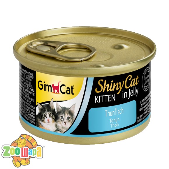 Gimpet Влажный корм для котят "Тунец" кусочки в желе ShinyCat Kitten (70 г) (G-413150/413358), (1111138666)