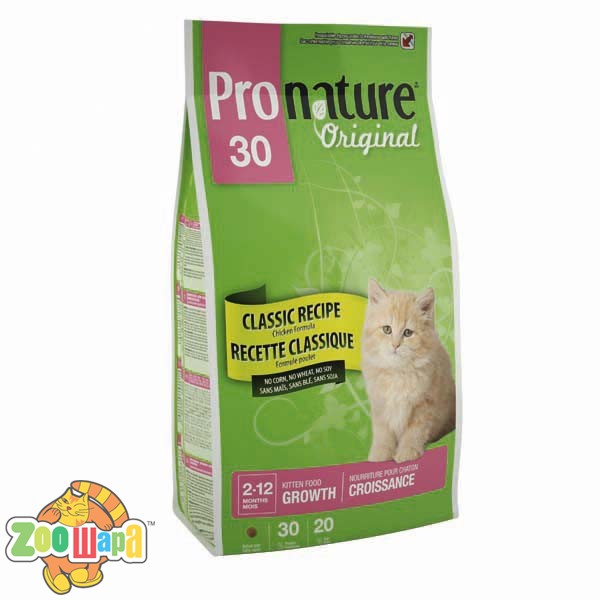 Pronature Original Сухой корм для котят Kitten Chicken с курицей (2,72 кг)