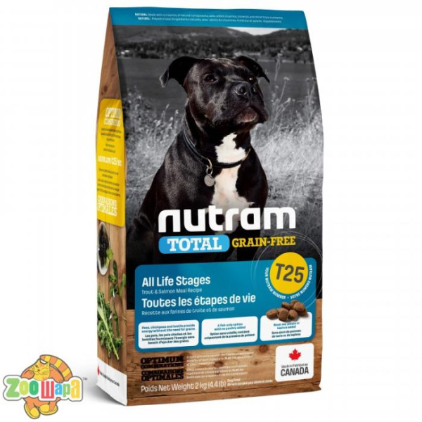 NUTRAM T25_Total GF Salmon & Trout Dog холістик корм для собак БЕЗ ЗЛАК, лосось/форель, 11.4kg