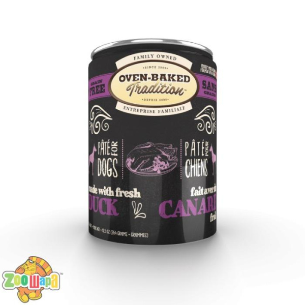 Oven-Baked Tradition  Canada. Holistic - беззерновой паштет для собак со свежим мясом утки 354г