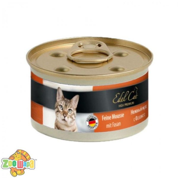 Edel Cat Консервований корм для котів, Едель Кет, з птицею, фазан, 85 г, 6000801 (6000801/0341), (1111154392)