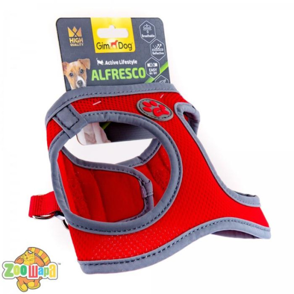 Gimpet Шлея Alfresco неопрен XS 34-36см, красный (080333403611), (1111163550)