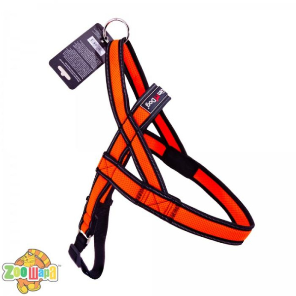 Gimpet Шлея Alfresco Y неопрен 3.2*75 80-100см, оранжевый (080323210019), (1111163545)