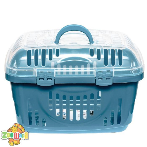 Georplast Переноска з верхнім прозорим відкриттям Rocket Transparent, 49x33x33 см