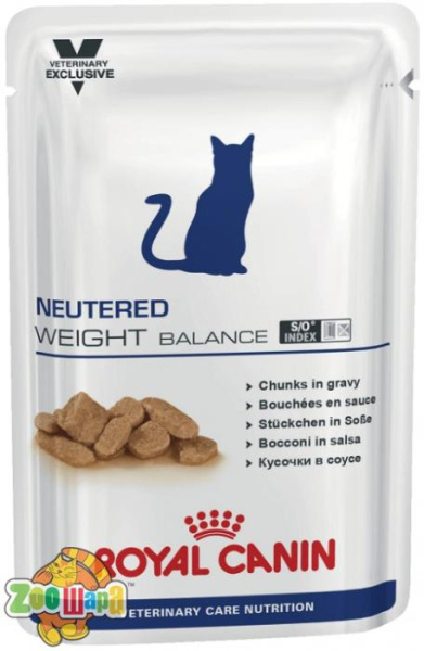 Royal Canin (Роял Канин) Консервы (пауч) для кастрированных котов с момента операции до 7 лет, склонных к избыточному весу NEUTERED WEIGHT BALANCE 100г