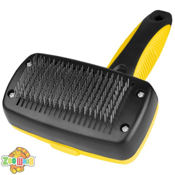 Bronzedog Пуходерка самоочищающаяся  для ухода за шерстью и подшёрстком 18 х 10 см