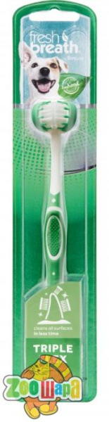 TropiClean Зубна щітка Tripleflex, для собак