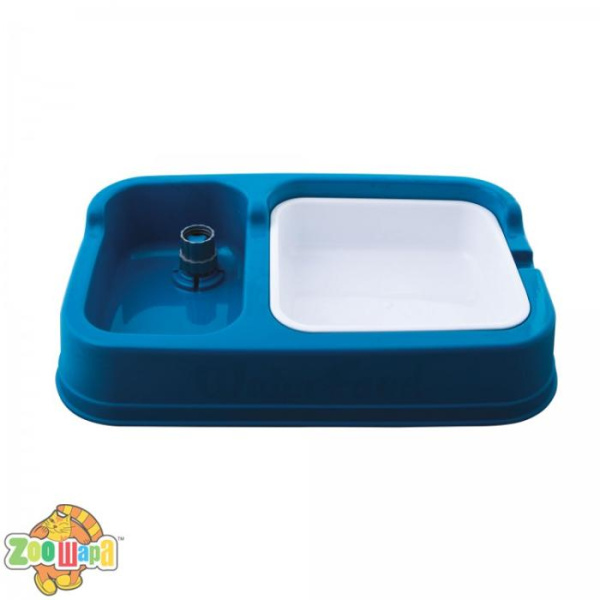Georplast Миска для корму з адаптером під пляшку для води Waterfood, 34x20,5x7 см