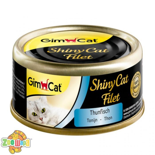 Gimpet Влажный корм для кошек "Тунец" кусочки в желе Gimcat ShinyCat Filet (70 г) (G-413815 /900), (1111148272)
