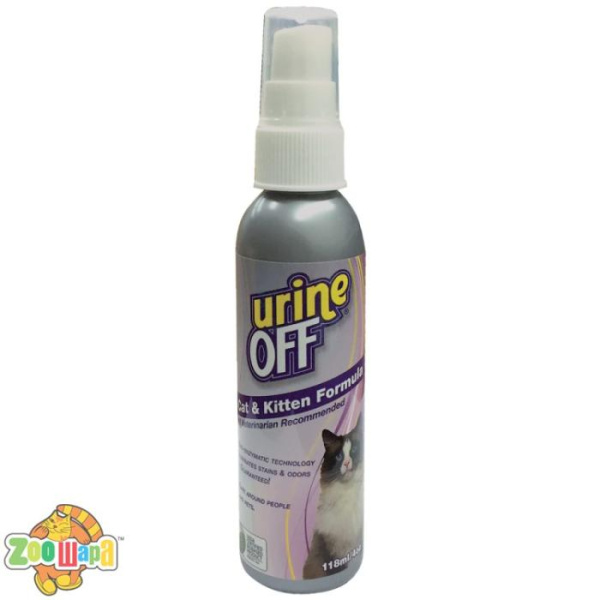 TropiClean Спрей Urine Off для видалення органічних плям та запахів, для кошенят та котів, 118 мл