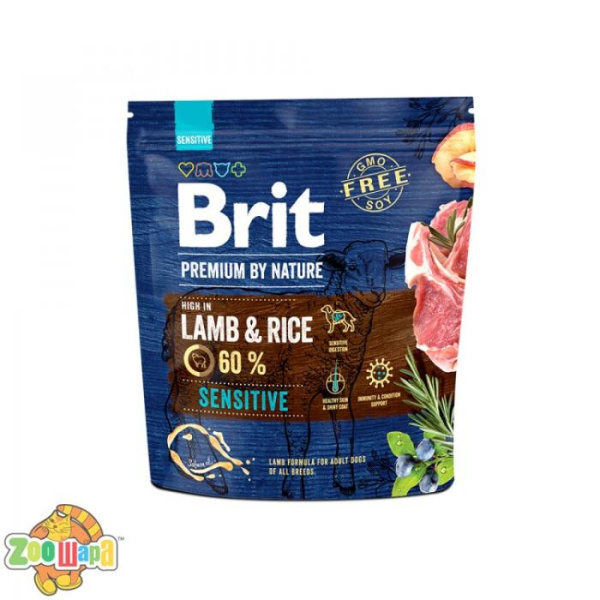 Brit Premium Sensitive Lamb & Rice (1 кг) cухой корм для собак с чувствительным пищеварением (170842/6611), (1111150976)
