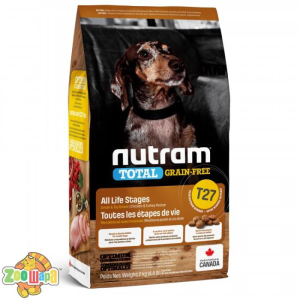 NUTRAM T27_Total GF MINI Turkey & Chiken холістик корм для дрібних собак БЕЗ ЗЛАК, iндичка/курка, 320g